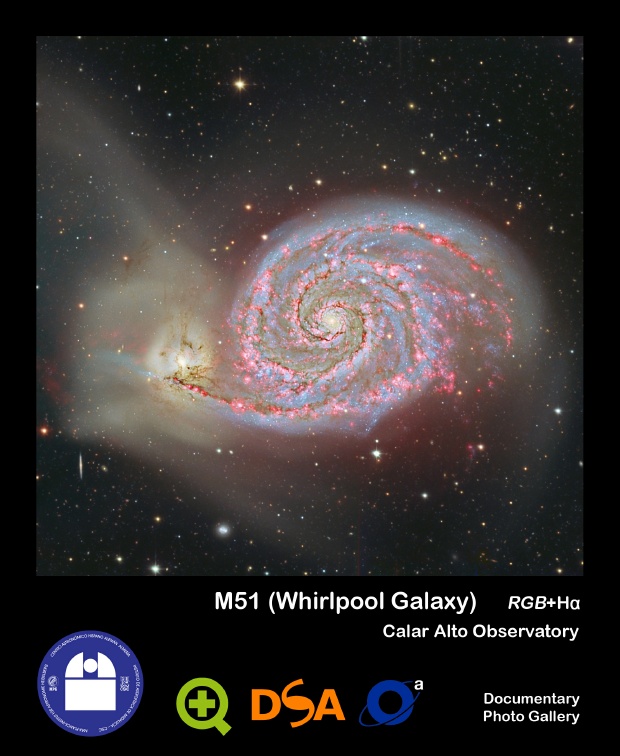 M51 H-alfa enhanced whirlpool galaxy